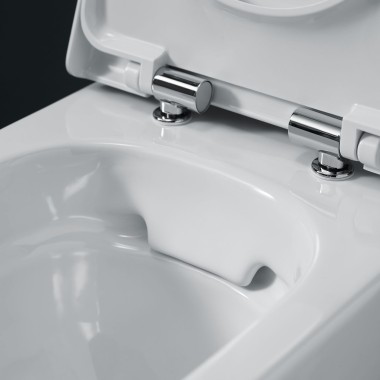 De Rimfree® wc's van de Geberit Smyle serie hebben geen spoelrand en zijn daardoor eenvoudig schoon te maken.